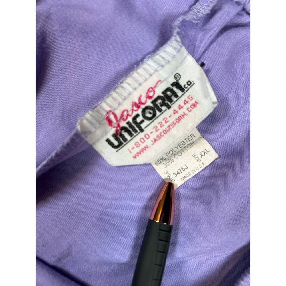 Jasco Uniform Co Purple Nursing Scrub Pants‎ XXL Elastic Waist Cargo Lilac FAIR